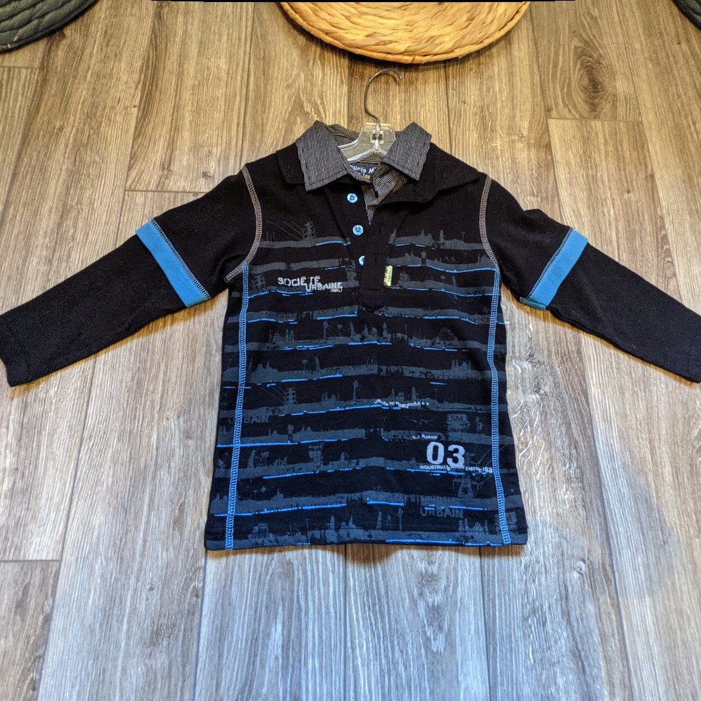 [KIDS 2/$40] NWT Toddler Boy (2T) - SOURIS MINI Polo Dress Shirt Fooler